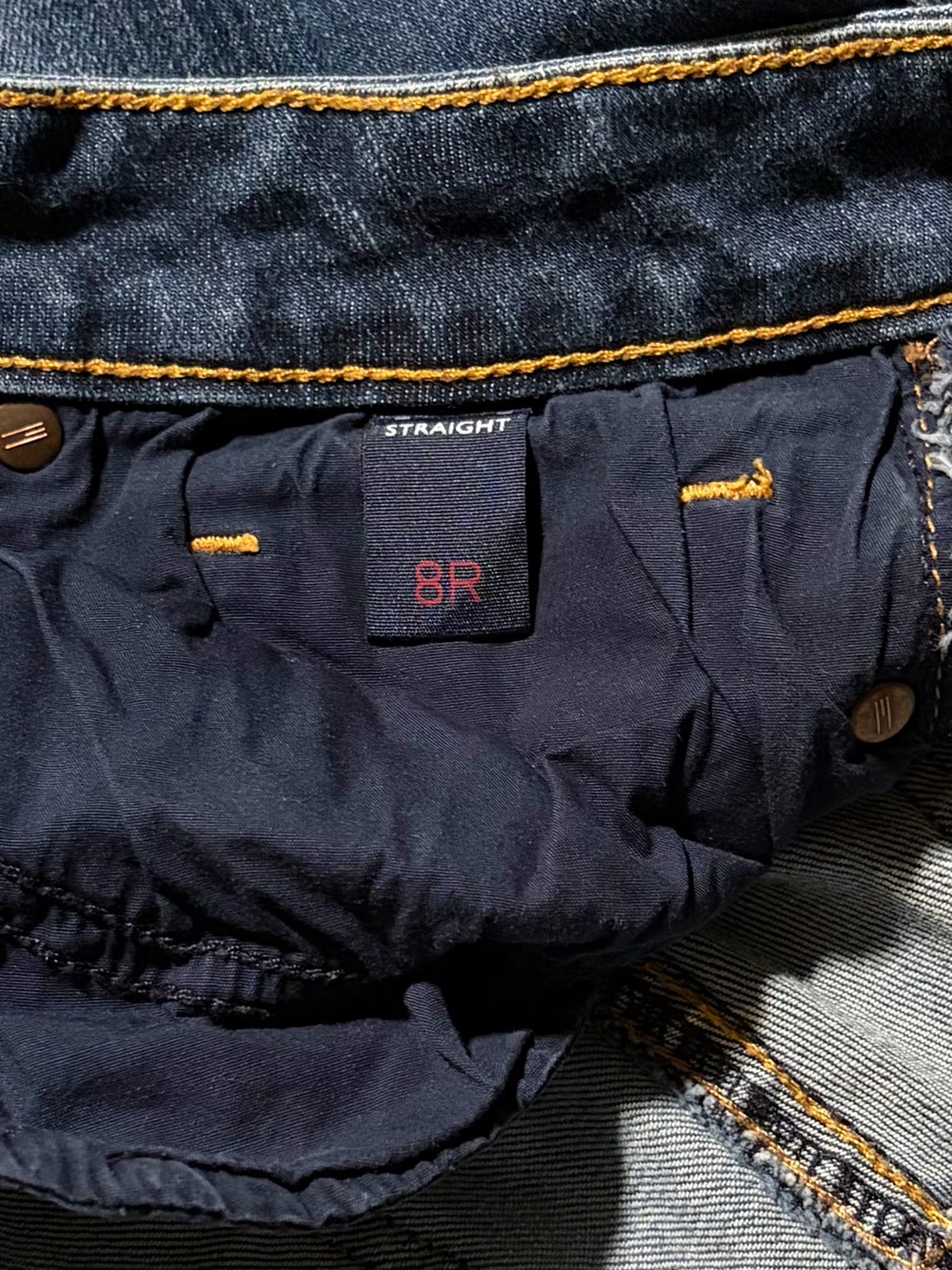 Tommy Hilfiger Distressed Y2K Straight Leg Blue Denim Jeans Womenβs Size 8R - Picture 4 of 11